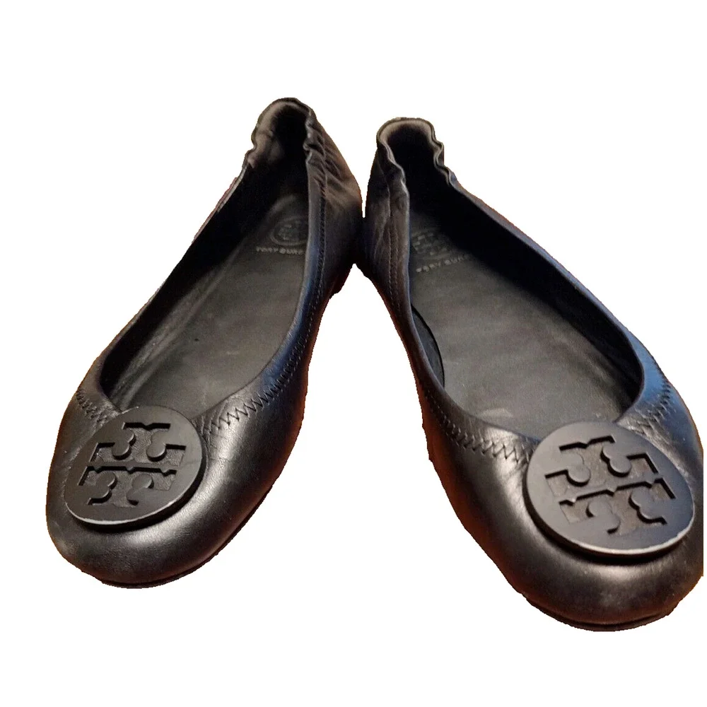 TORY‎ BURCH Ballet Flats Shoes 'Minnie' Travel Flats Size 7.5 EUC
